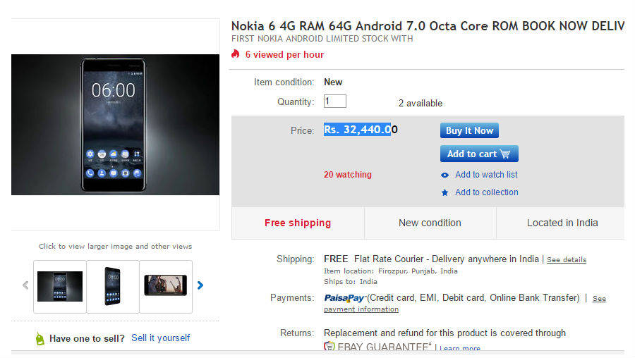 nokia-6-on-ebay