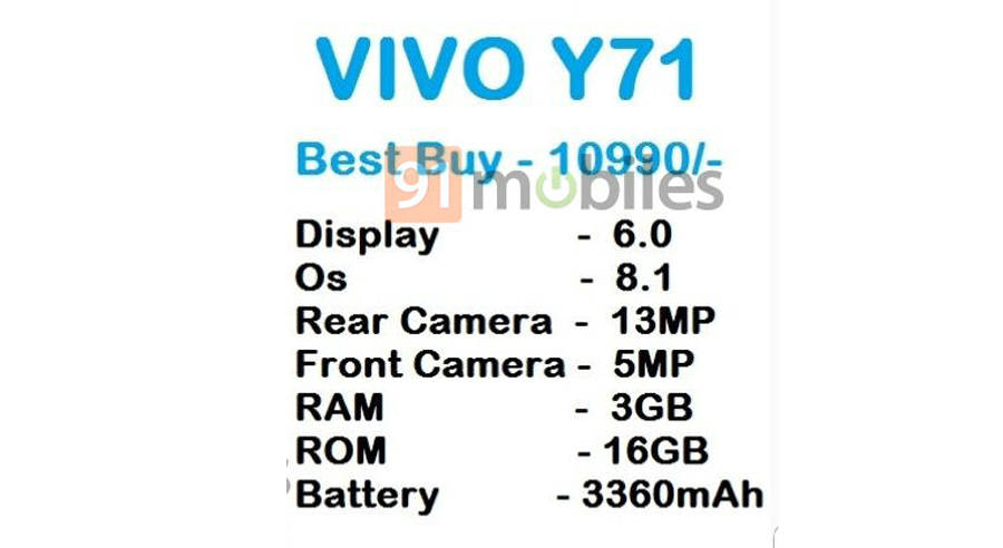 Vivo Y71