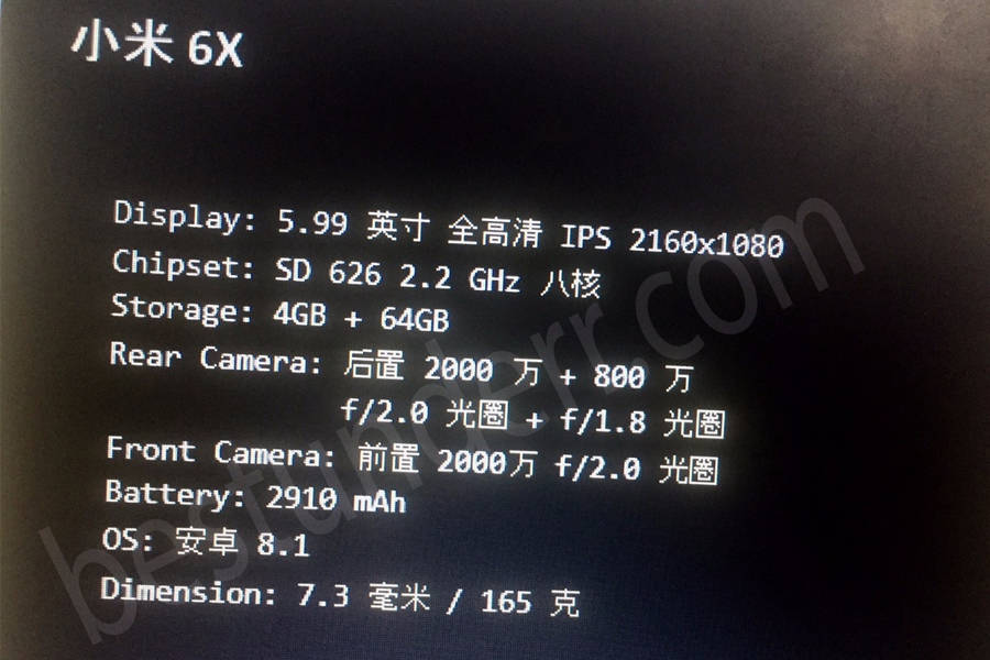 Xiaomi mi a2 leak