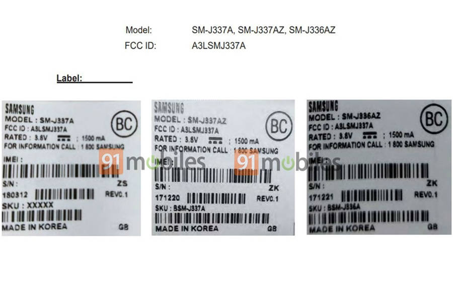 samsung galaxy j3 2018 leak