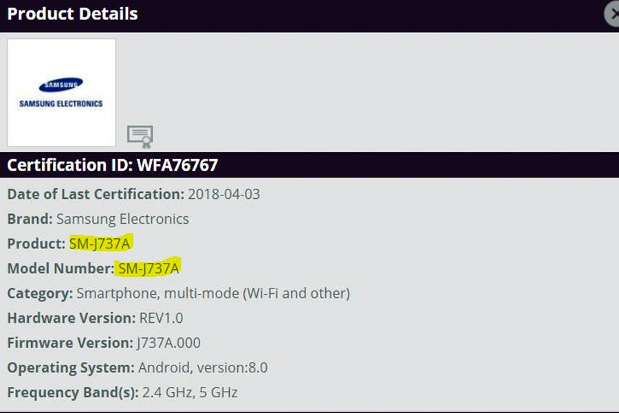 samsung galaxy j7 (2018)