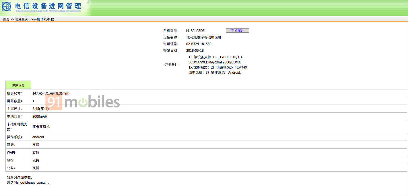 शाओमी रेडमी 6 इंडिया प्राइस स्पेसिफिकेशन और फीचर्स