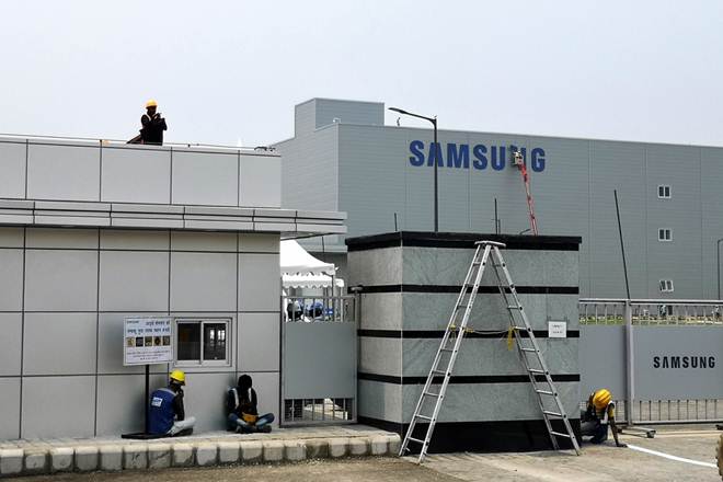 Noida: Samsung India Electronics's manufacturing facility in Block B, Sector 81, Noida that has now become the world's largest mobile factory; on July 7, 2018. Prime Minister Narendra Modi and South Korean President Moon Jae-in will visit the facility to inaugurate a new Samsung unit on July 9, 2018. (Photo: IANS)