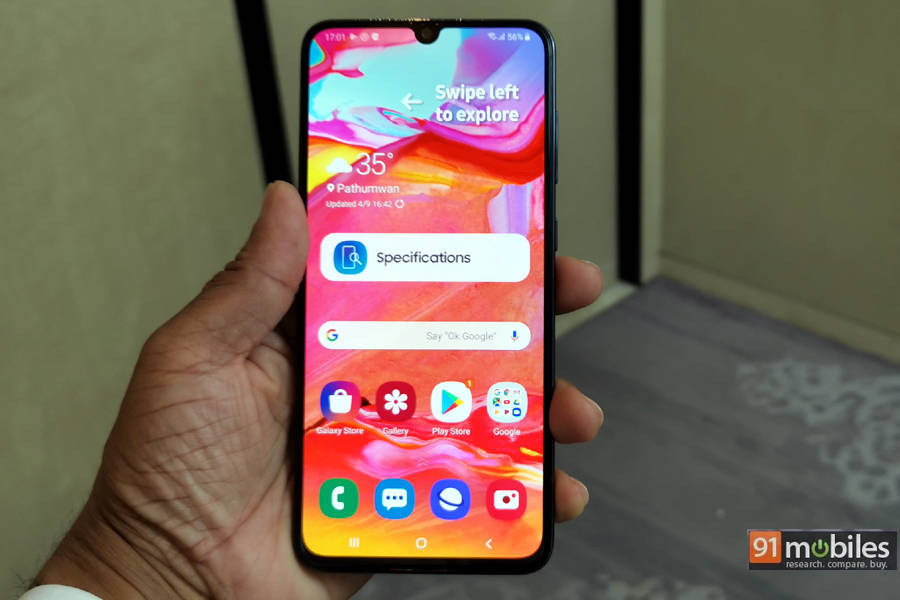 Samsung Galaxy A70 6gb ram 4500mah battery sale offer india