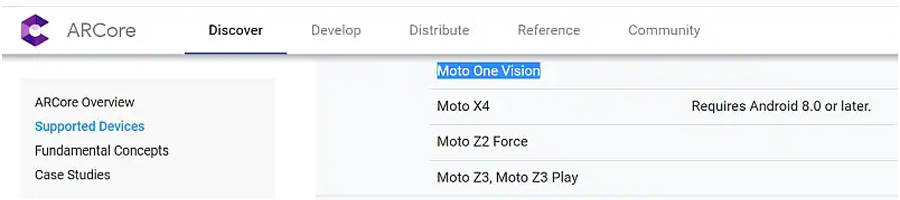 motorola one vision listed on google arcore know specifications design