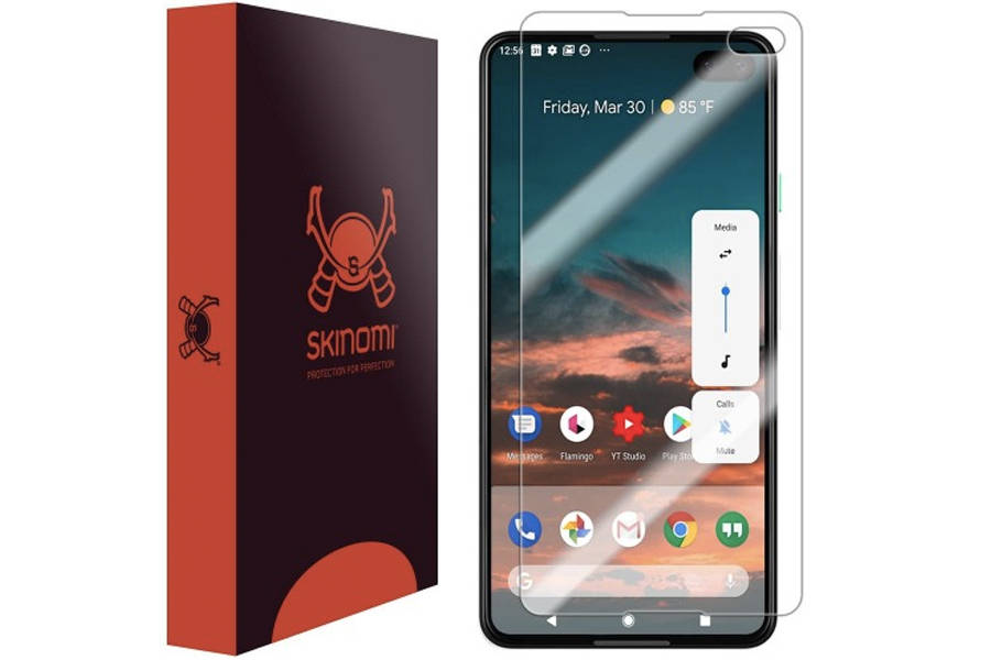 Google Pixel 4 screen protector dual punch hole selfie camera leaked