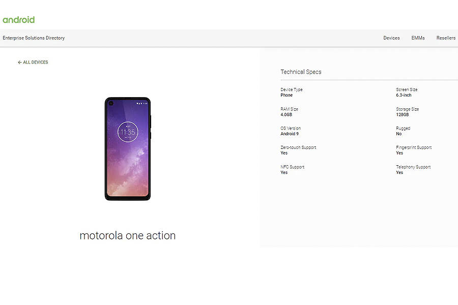 Motorola-One-Action-1.jpg" alt="Motorola One Action google console android enterprise listing