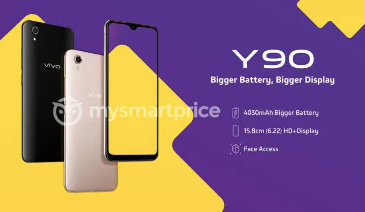 Vivo Y90 real image surfaced online leak to launch soon india