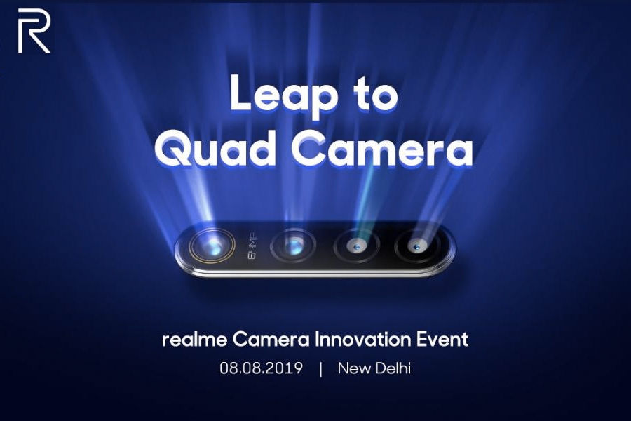 realme 64mp quad camera technology to reveal in delhi on 8 august