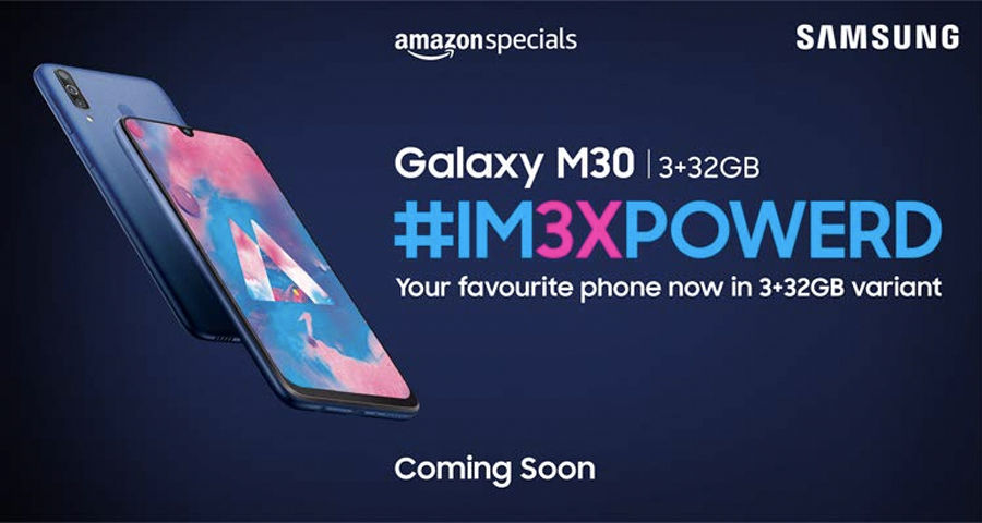 Samsung Galaxy M30 3gb ram 32gb storage variant to launch in india