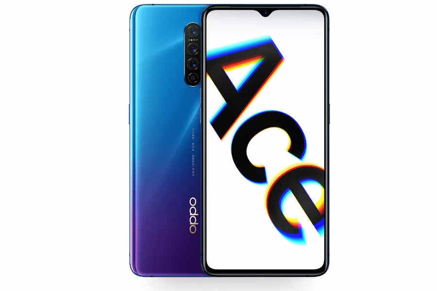 Oppo Reno Ace 2 render image leaked punch hole display circle shape quad rear camera revealed
