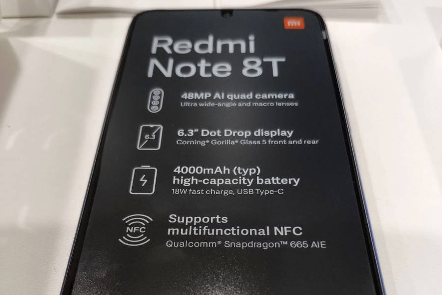 xiaomi Redmi Note 8T real image snapdragon 665 4000mah battery specifications revealed