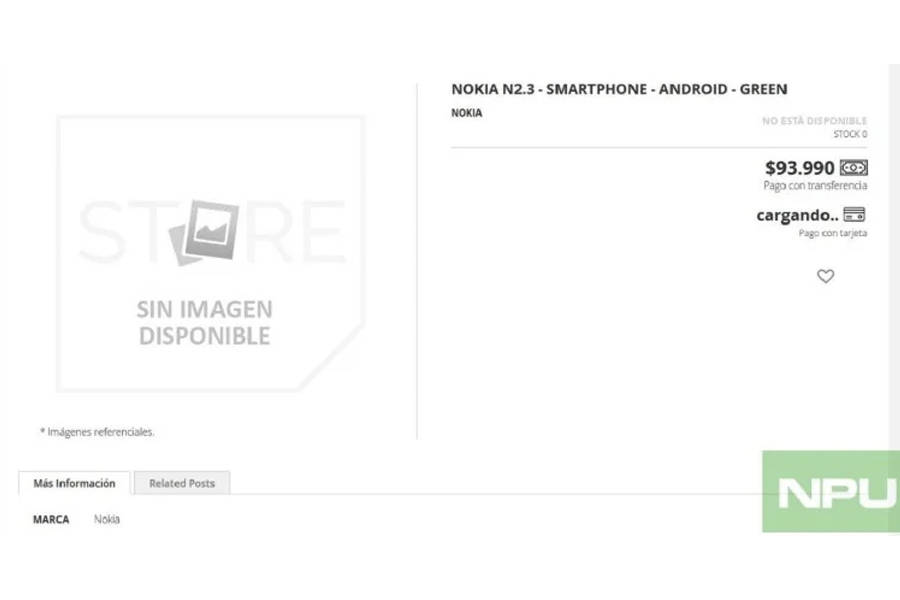 nokia 2 3 listed on spanish store price 99 euro 2gb ram 32gb storage