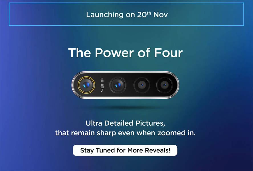 Realme 5s with 48 mp quad rear camera launching in india 20 november with x2 pro