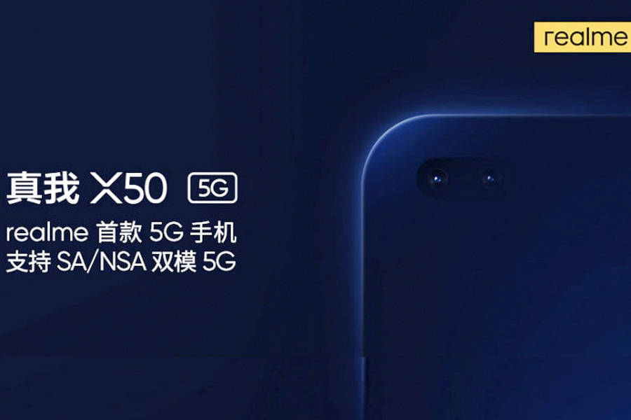 Realme X50 first 5g support phone officially teased by Xu Qi Chase with dual punch hole display