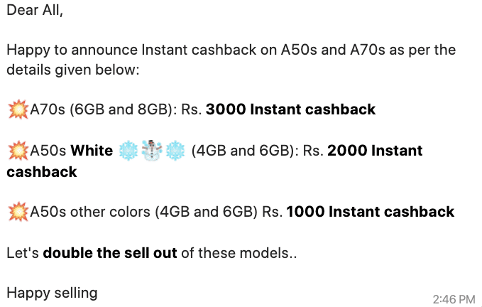 Samsung Galaxy A70s A50S price cut offline market india upto 3000 till 31 december new year 2020 