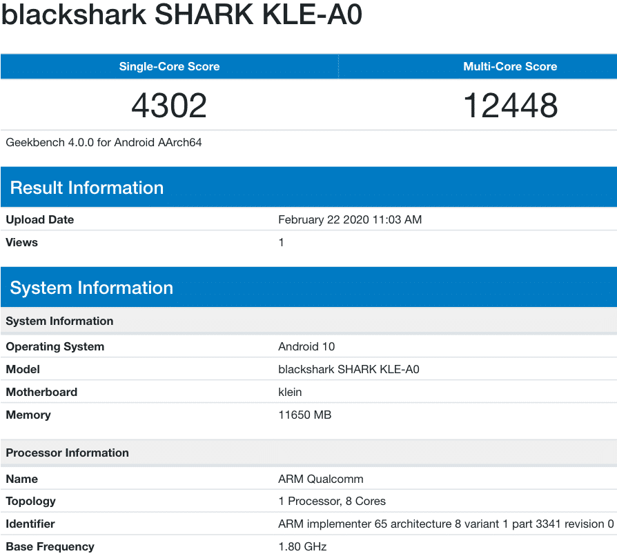 black-shark-3-pro-5g-might-launch-on-3-march-kle-a0-listed-on-geekbench-specs-leaked