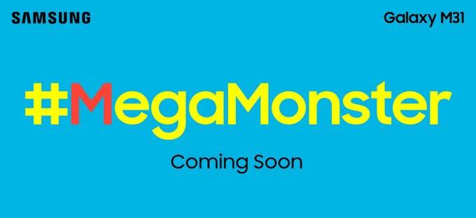 Samsung Galaxy M31 teaser image leaked 64mp camera mega Monster Coming Soon in india