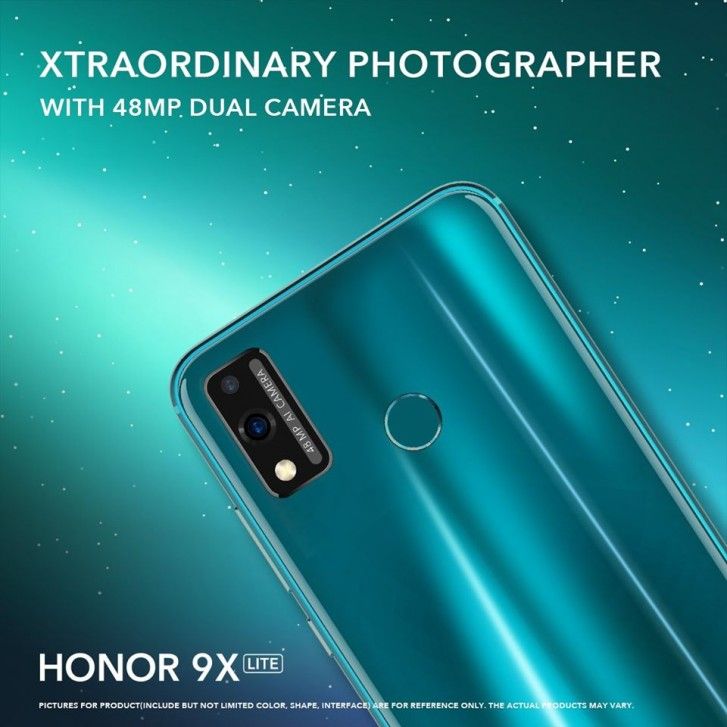 Honor 9X Lite poster image leaked 48MP AI Camera specs