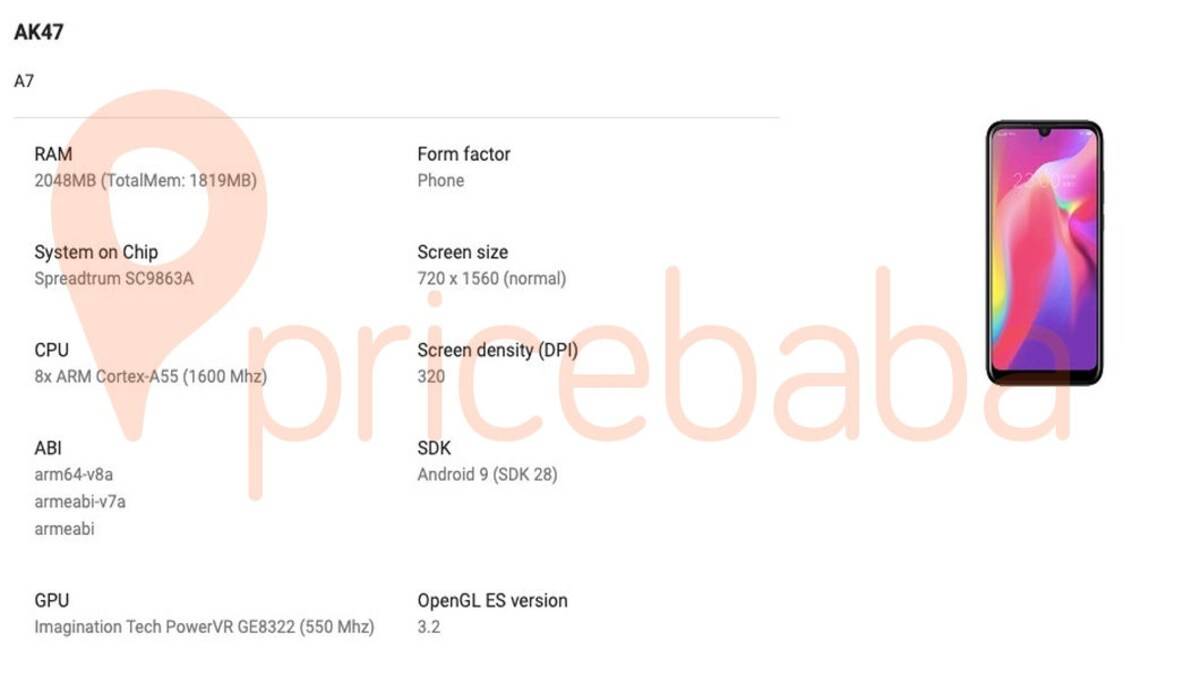 Lenovo A7 google play console listing specs leaked