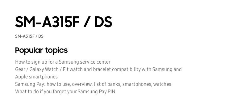 samsung-galaxy-a31-support-page