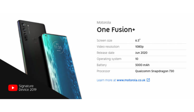 Motorola One Fusion Plus price full specifications leaked before launch 5000mah battery pop up quad camera