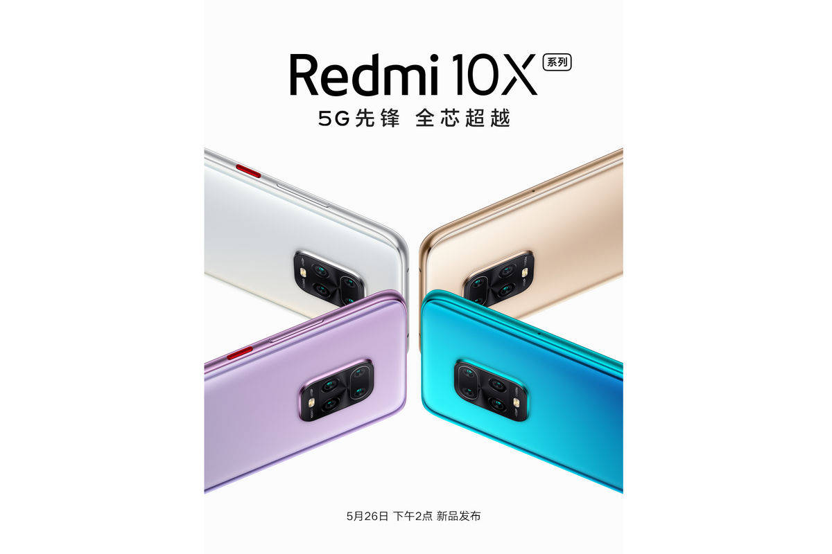 Redmi 10X with MediaTek Dimensity 820 5g launching on 26 may redmi note 9 pro like design
