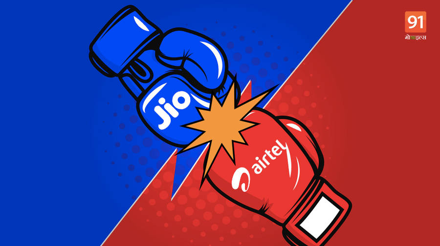 Reliance Jio 101 rs vs Bharti Airtel rs 98 add on packs benefits 12gb 4g data free offer