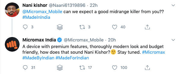 micromax tweet