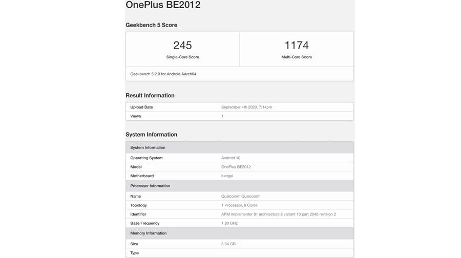 OnePlus Clover listed on geekbench with 4gb ram specs leaked