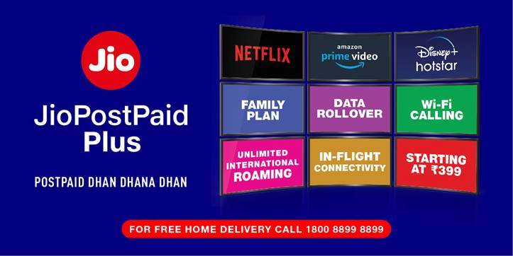 5 new jio-postpaid-plus-plans launched with-free ott-benefits