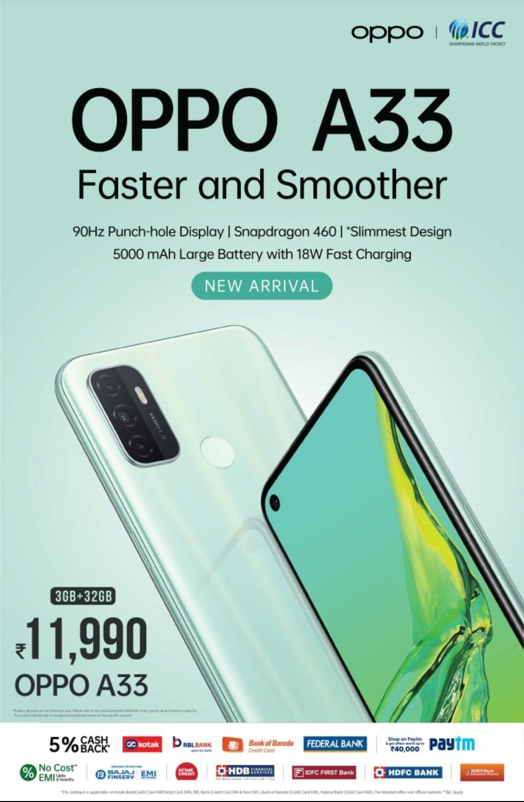 oppo-a33-poster-leak-price-at-rs-11990-india-launch