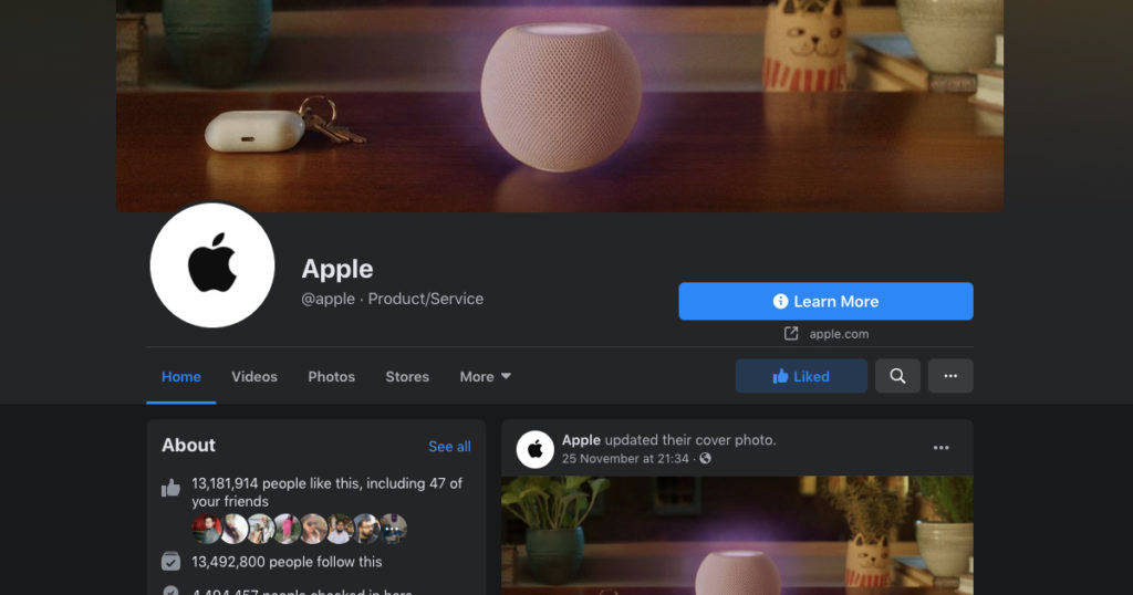 apple facebook page blue tick verification remove