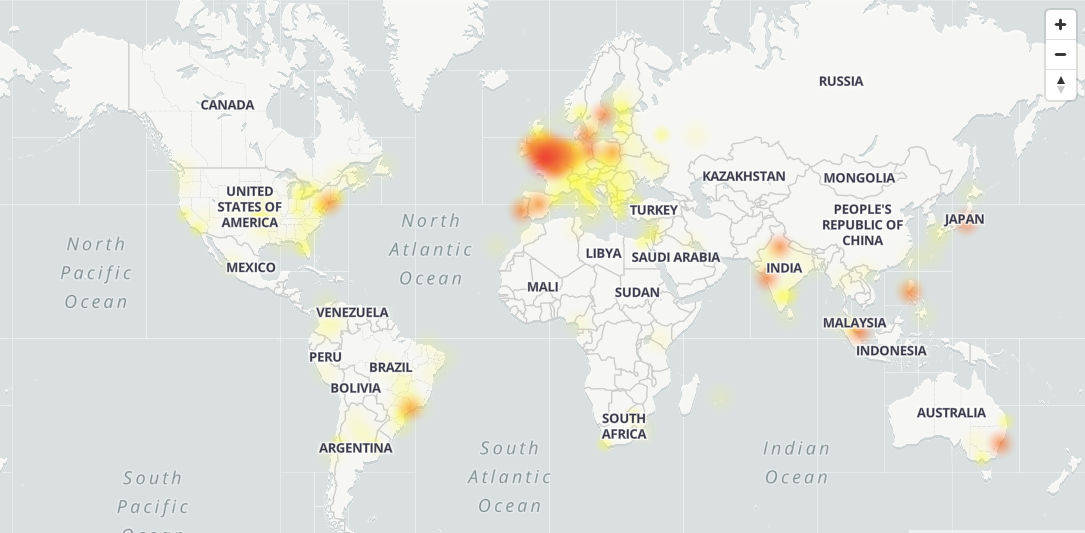 google service down worldwide gmail youtube maps drive not working