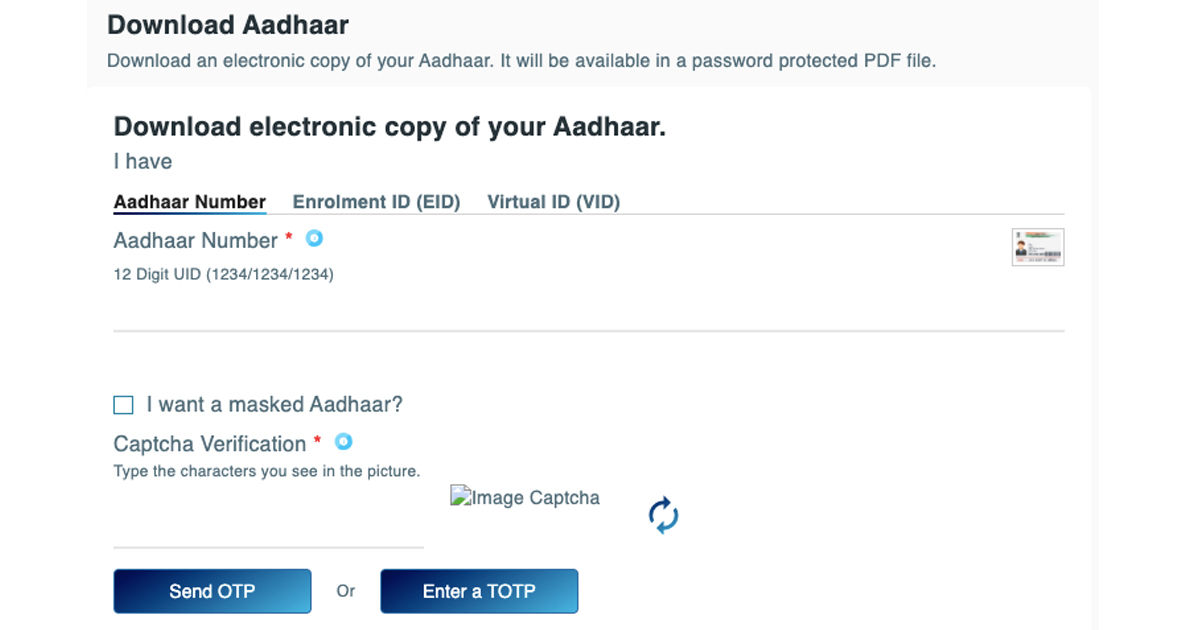 know how to download e aadhaar card online in hindi