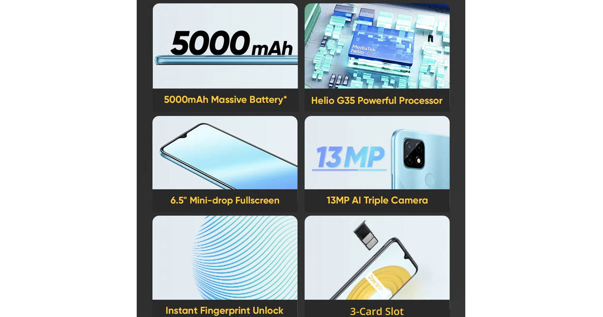 realme C21 to launch on 5 march with helio g35 soc 5000mah battery