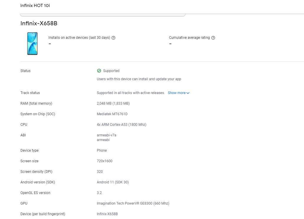 infinix-hot-10i-google-play-console