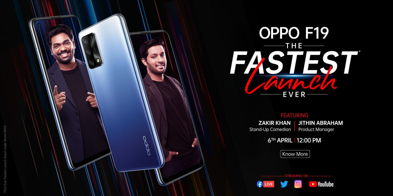 OPPO F19 to launch in india on 6 april with 33w 5000mAh battery
