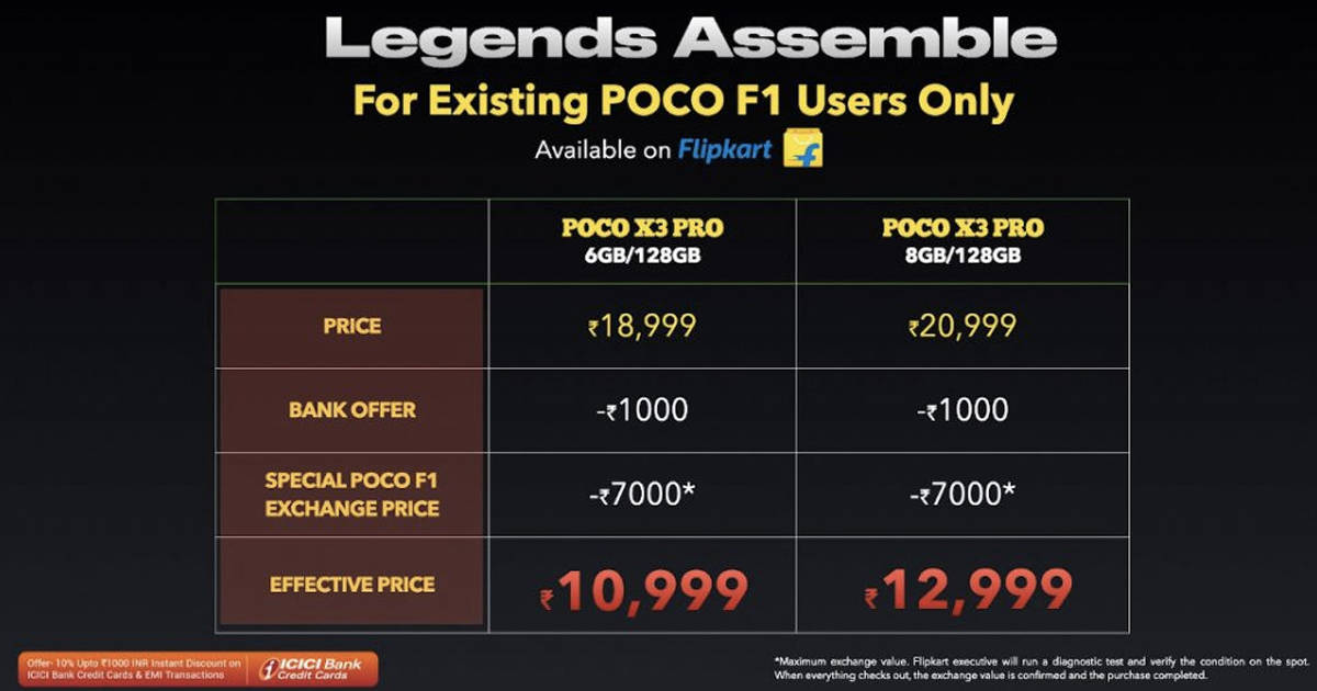 poco x3 pro offer rs 8000 discount on flipkart sale effective price 10999