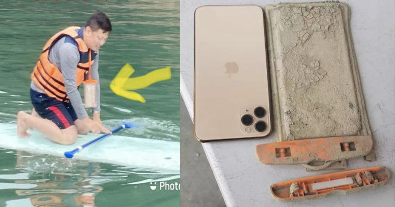 taiwan man found lost apple iphone 11 pro max from dried sun moon lake after one year