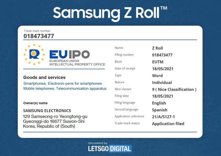 samsung galaxy z roll
