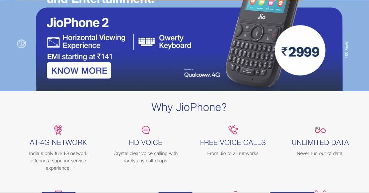 Jio phone 2 may be discontinued