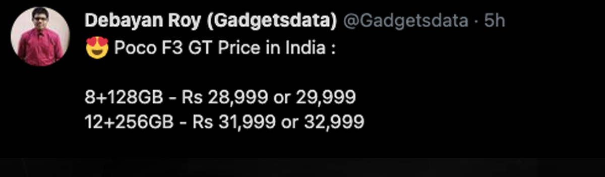 12gb-ram-poco-f3-gt-india-price-31999-leaked-before-23-july-launch