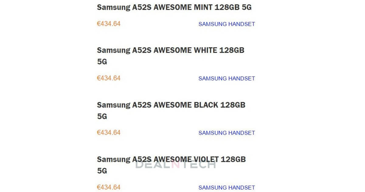 samsung-galaxy-a52s-5g-phone-retailer-listing-price-leaked
