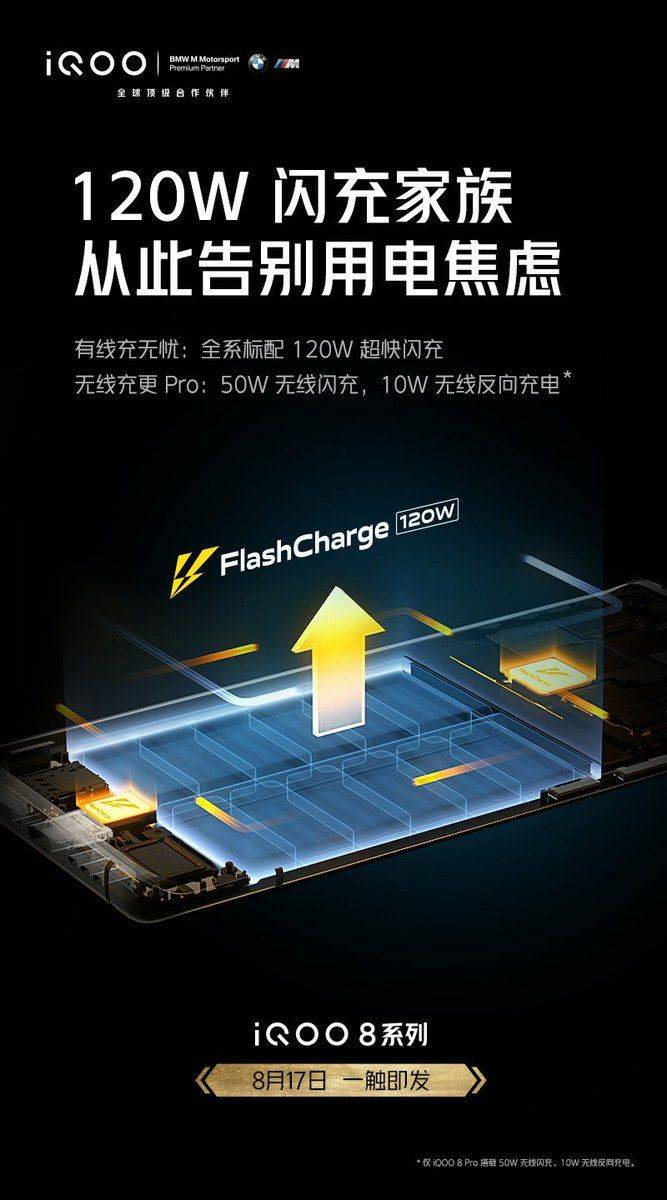 iqoo 8 charging details
