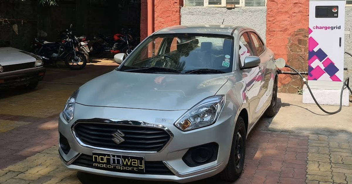 Northway Motorsport Bhartiya Electric Vehicles EV Kit Maruti Suzuki Swift Dzire Car
