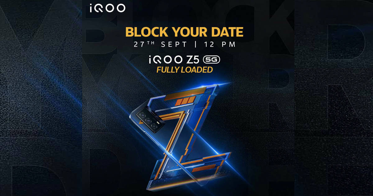 iQOO Z5 5G Phone India Launch 28 September confirmed specs price sale