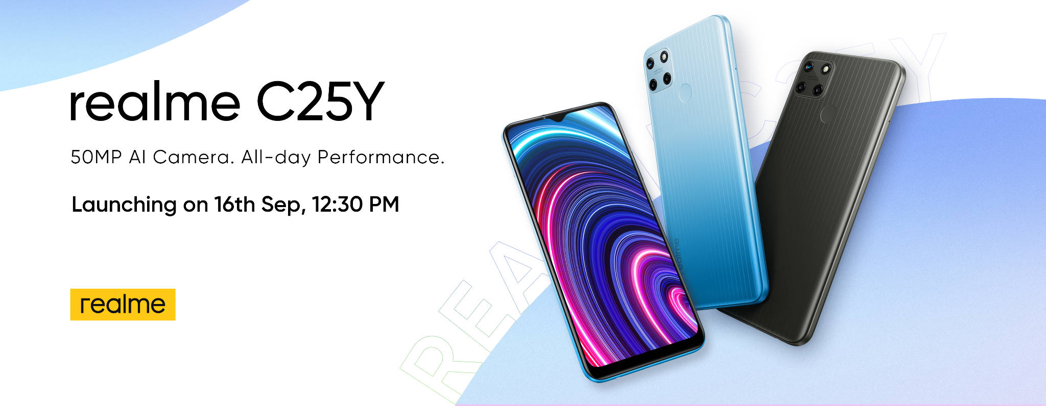 Realme C25Y India Launch on 16 September 50mp ai camera Price specs Sale Offer