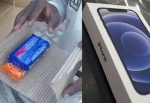 Nirma soap bars delivered in Apple iPhone 12 box Flipkart Big Billion Day Sale