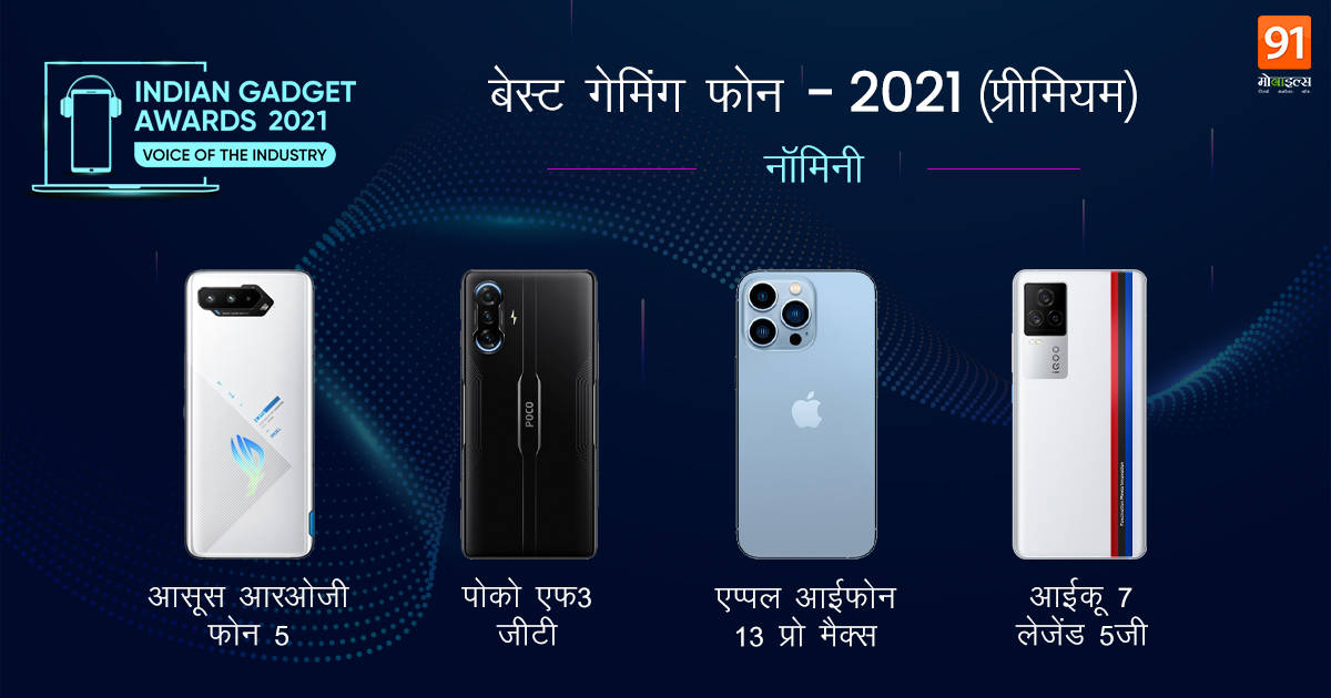 Indian Gadget Awards Best Gaming Phone of 2021 - Premium